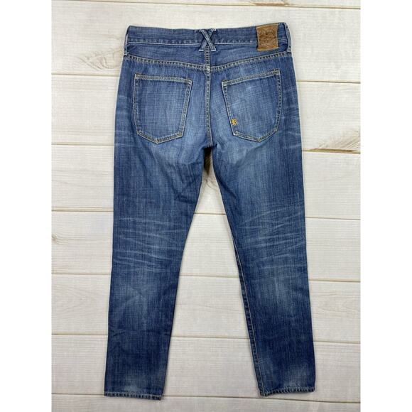Rugby by Ralph Lauren Jeans Womens 26 Blue Boyfriend Distressed Button Fly - Picture 10 of 13